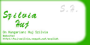 szilvia huj business card